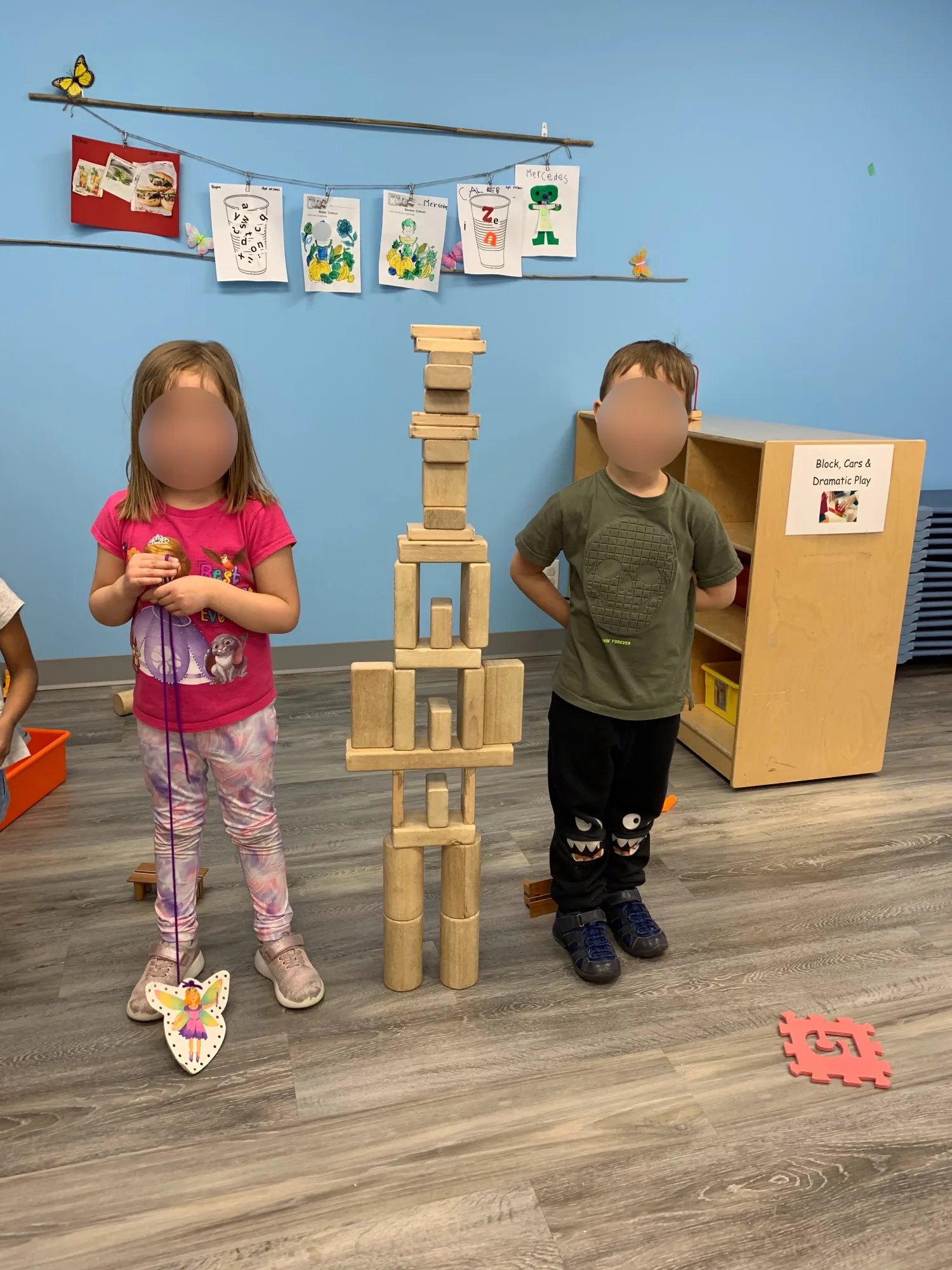 Village Scholars Preschool photo: proud block tower building