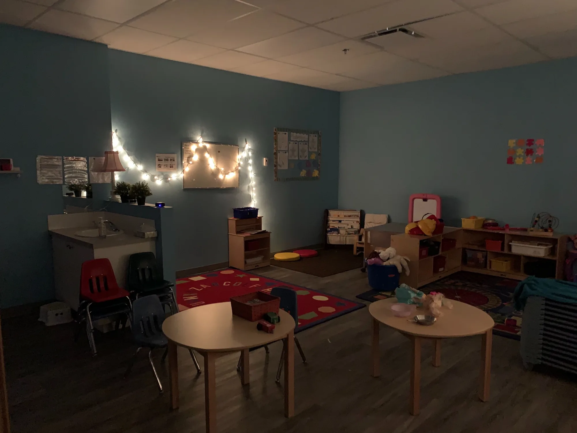 Village Scholars Preschool photo: cozy low-light classroom setup