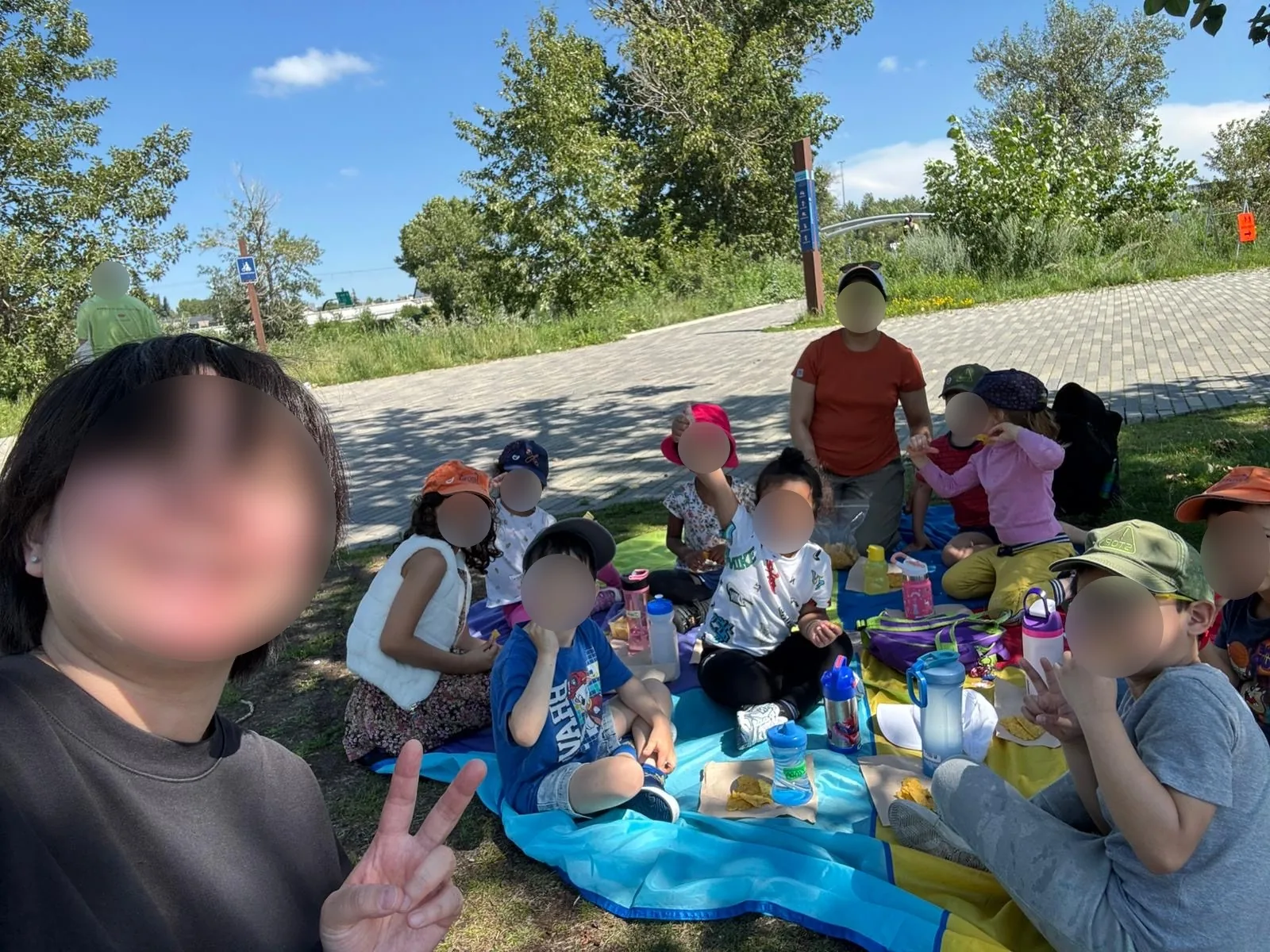 Village Scholars Preschool photo: outdoor picnic and group time